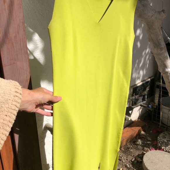 D. Exterior Designer Dress Lime Made in Italy - Picture 2 of 8
